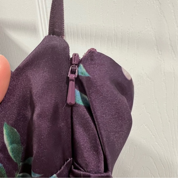 Mac Duggal Purple One-Shoulder Gown with Bishop Sleeves - Picture 13 of 13